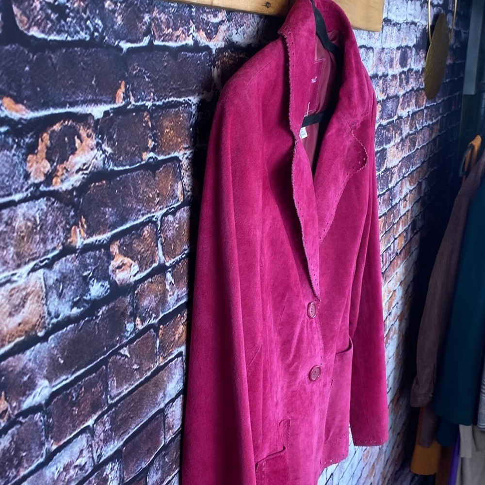 April Cornell Raspberry Pink Two-Button Blazer - Picture 6 of 14
